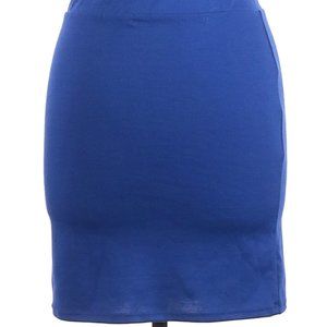 Blue Pencil Mini Skirt